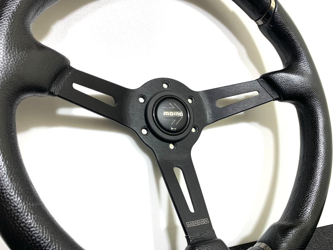 モモ ゴッサム ステアリング 35Φ ホーンボタン付 12年製 美品 ディープ