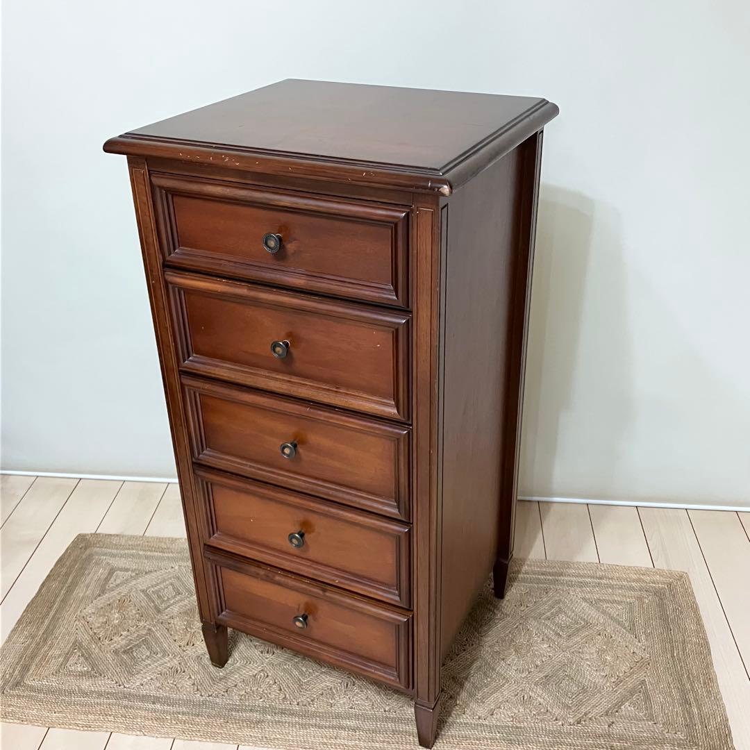 【アンティーク】 チェスト コンソール モダン 飾り棚 5段 ビンテージ 家具