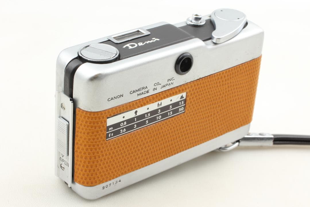 【整備済　美品】黄土色　キヤノンデミハーフフレームカメラ露出計ok＃1316