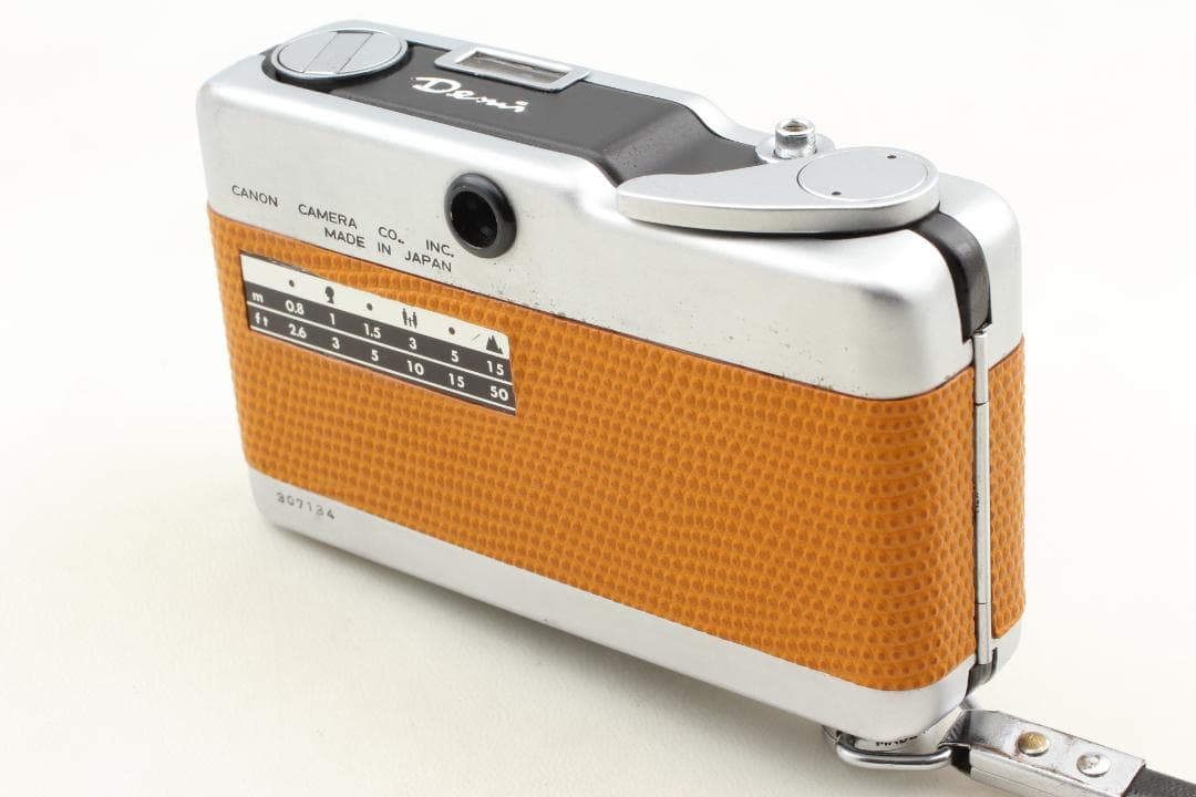 【整備済　美品】黄土色　キヤノンデミハーフフレームカメラ露出計ok＃1316