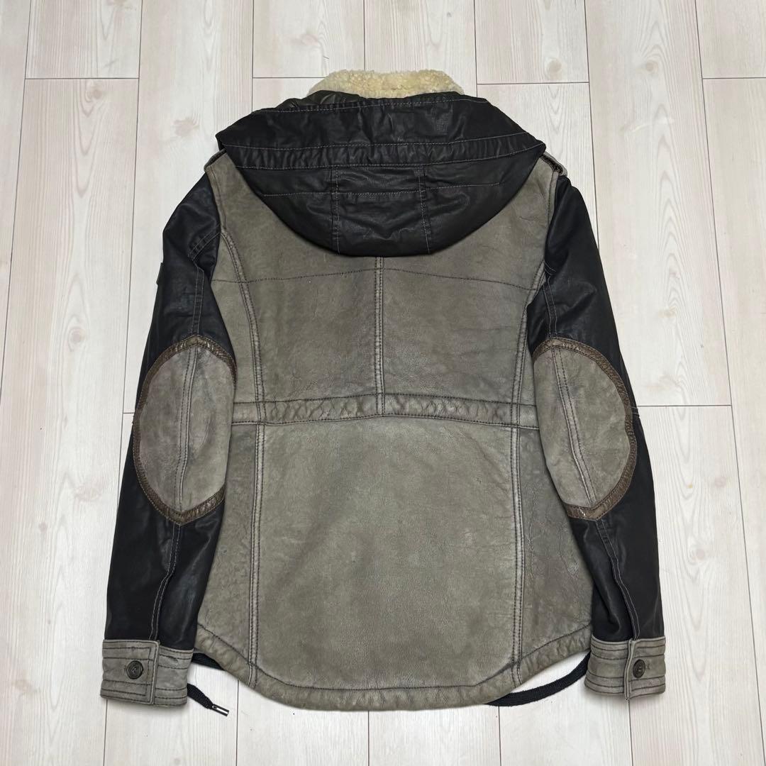 【特別品】 Dolce & Gabbana 00s レザー ムートンジャケット