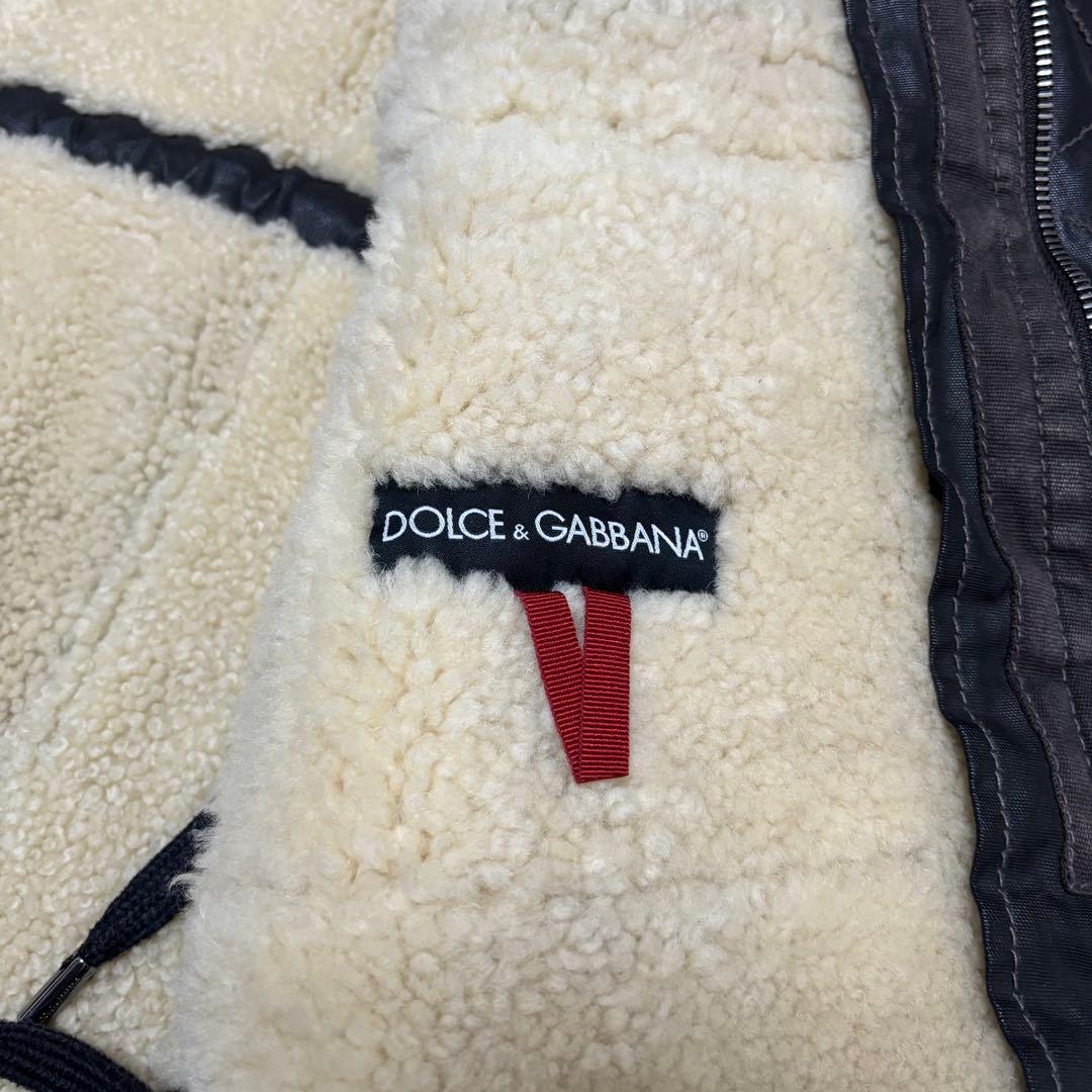 【特別品】 Dolce & Gabbana 00s レザー ムートンジャケット