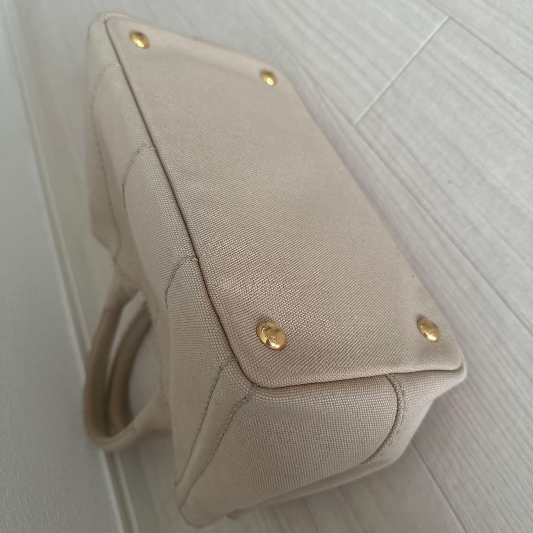 PRADA カナパ キャンバス トートバッグ ベージュ