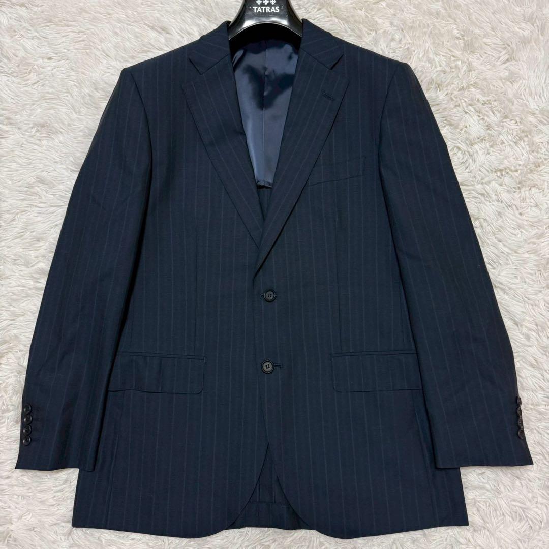 ✨極美品/2XL相当✨ドーランドハウス×ゼニア スーツ ストライプ ネイビー
