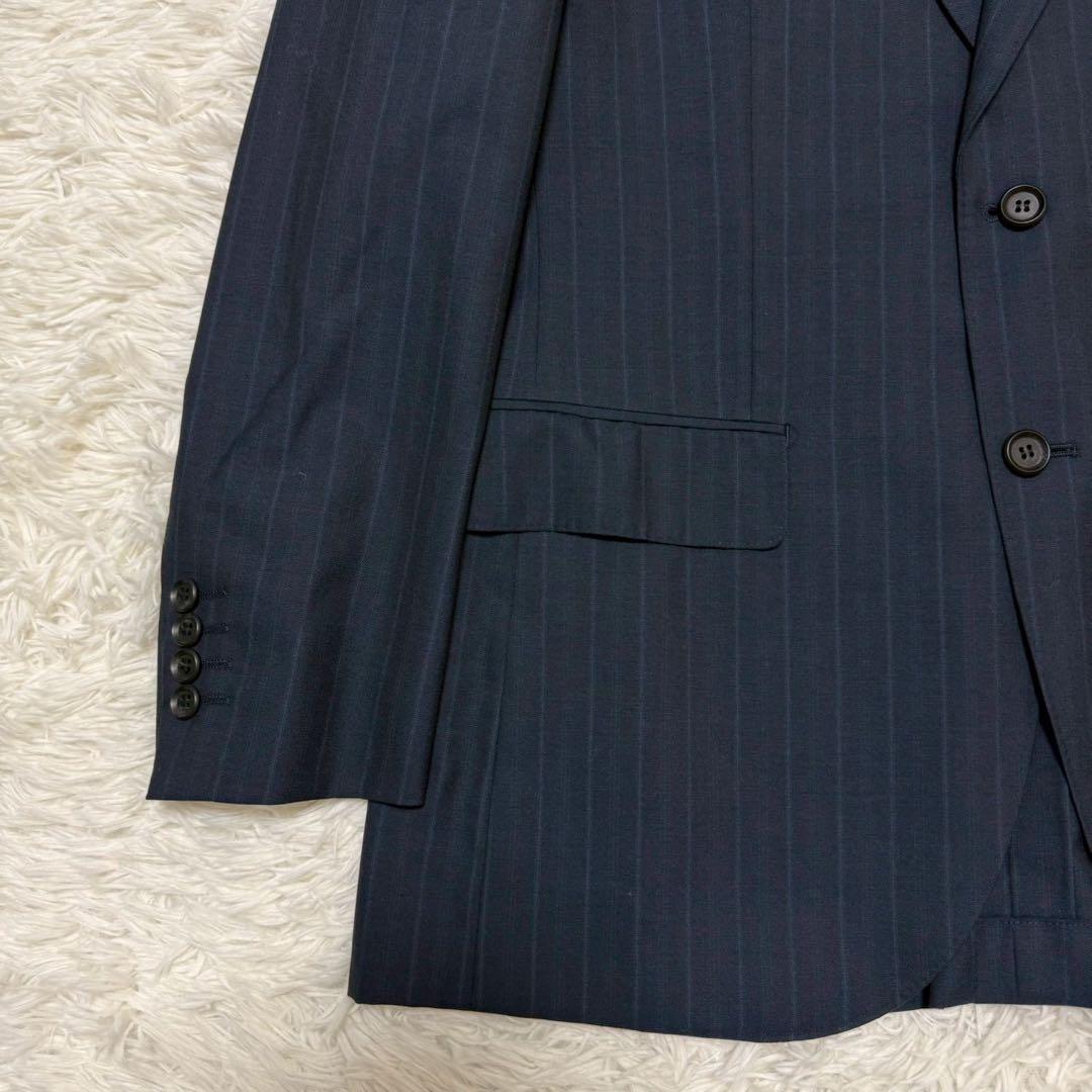 ✨極美品/2XL相当✨ドーランドハウス×ゼニア スーツ ストライプ ネイビー