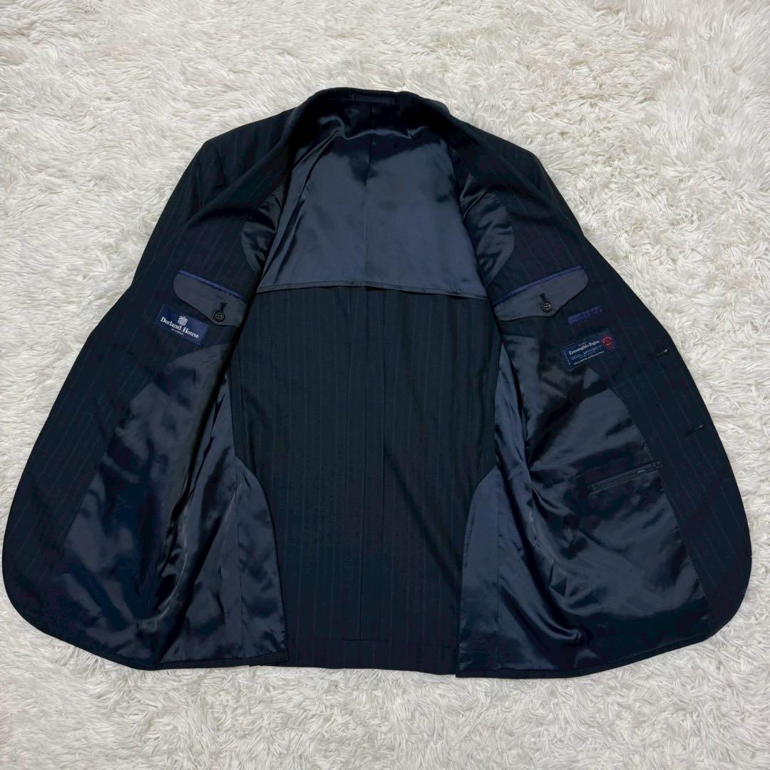 ✨極美品/2XL相当✨ドーランドハウス×ゼニア スーツ ストライプ ネイビー