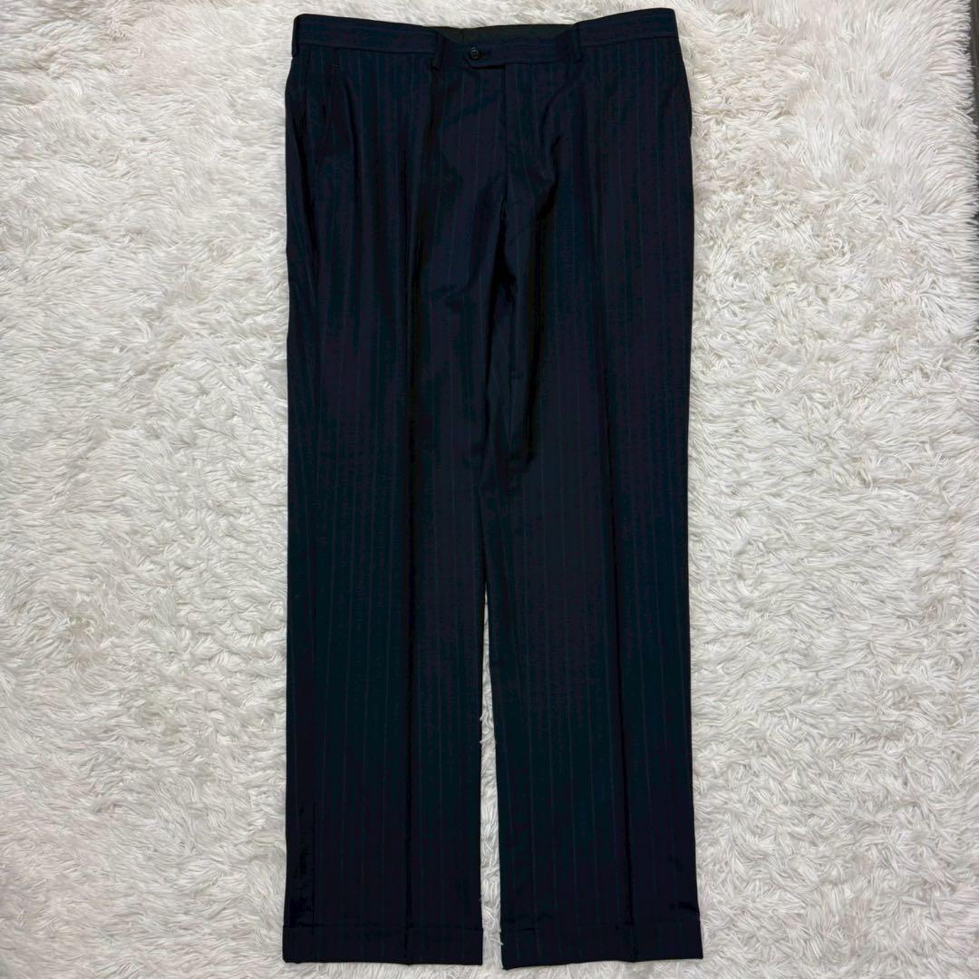 ✨極美品/2XL相当✨ドーランドハウス×ゼニア スーツ ストライプ ネイビー