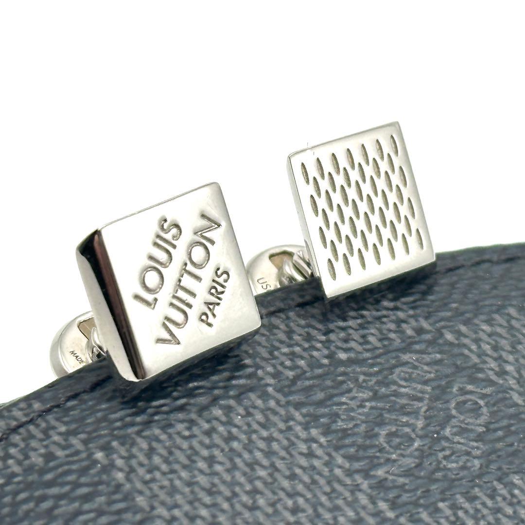 LOUIS VUITTON M61975 ダミエ　ロゴ　カフリンクス　カフス