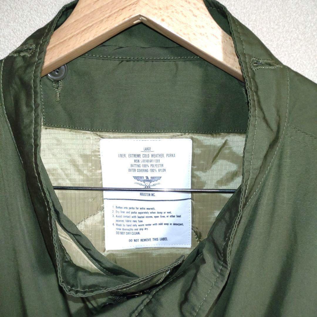 【美品】HOUSTON　メンズ　ライナー付　モッズコート　カーキ　L