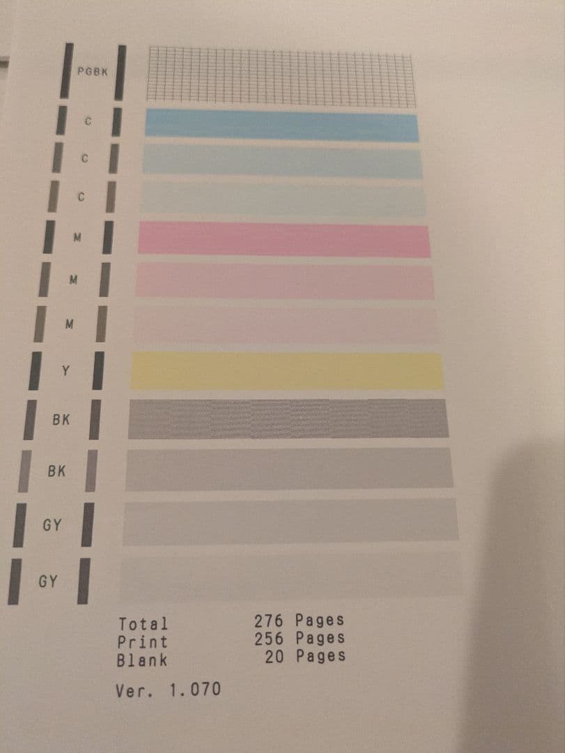 Canon PIXUS TS8430 印刷枚数 280枚 N8025