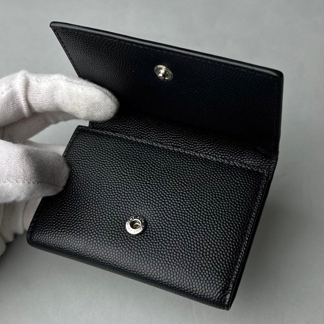 ✨美品✨　イヴ サンローラン　ロゴグラム　6連　キーケース　ブラック　状態良好◎