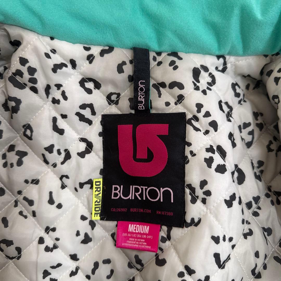 BURTON ミントグリーン ジャケットとヒョウ柄パンツ　スノーボード　セット