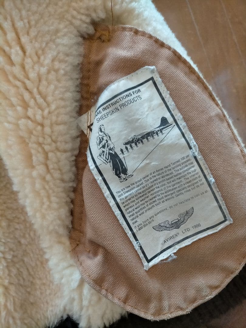 AVIREX アピレックス B-6 ブラウンレザーフライトジャケット