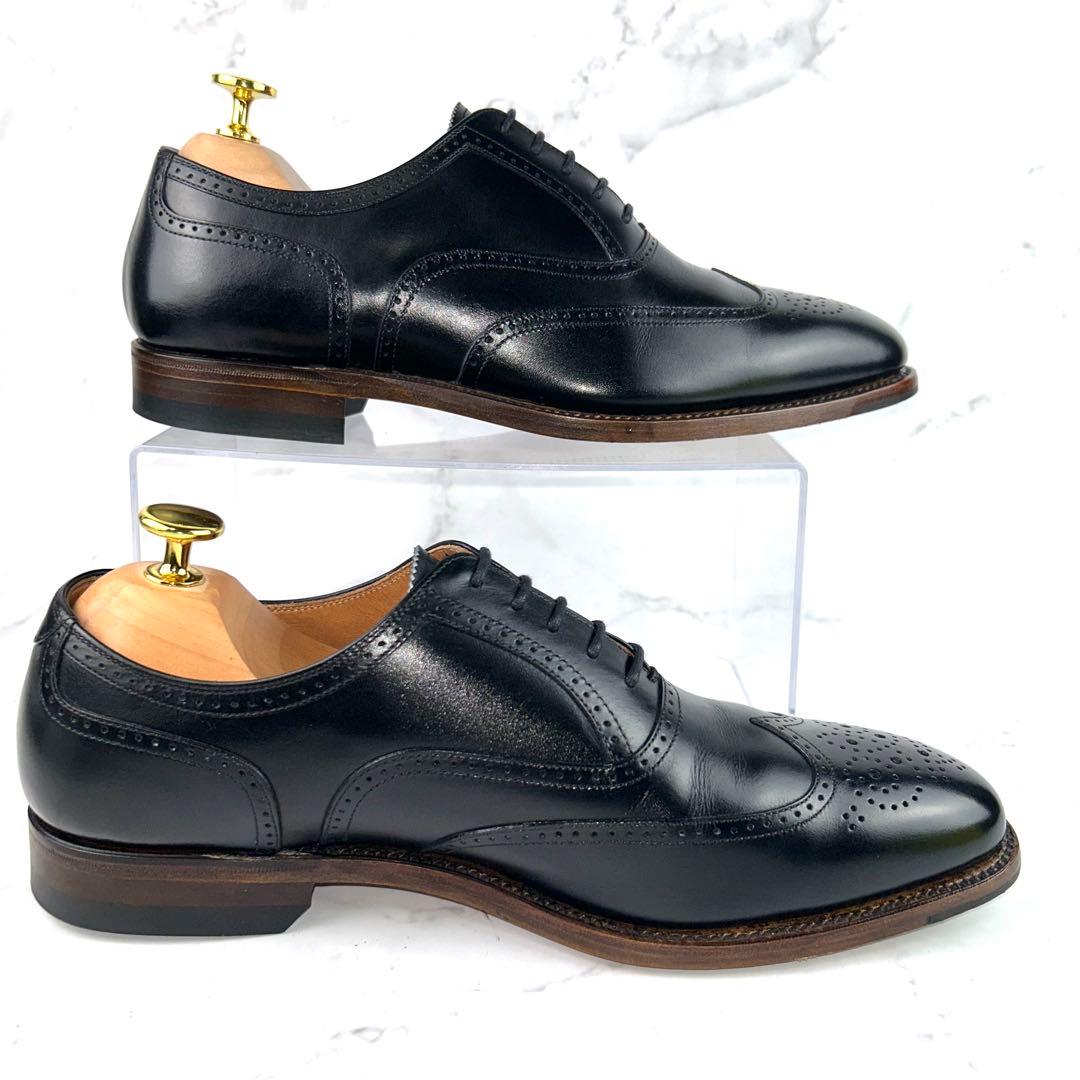 ✨極美品✨ スコッチグレイン ウィングチップ メダリオン 黒 24.5 3E
