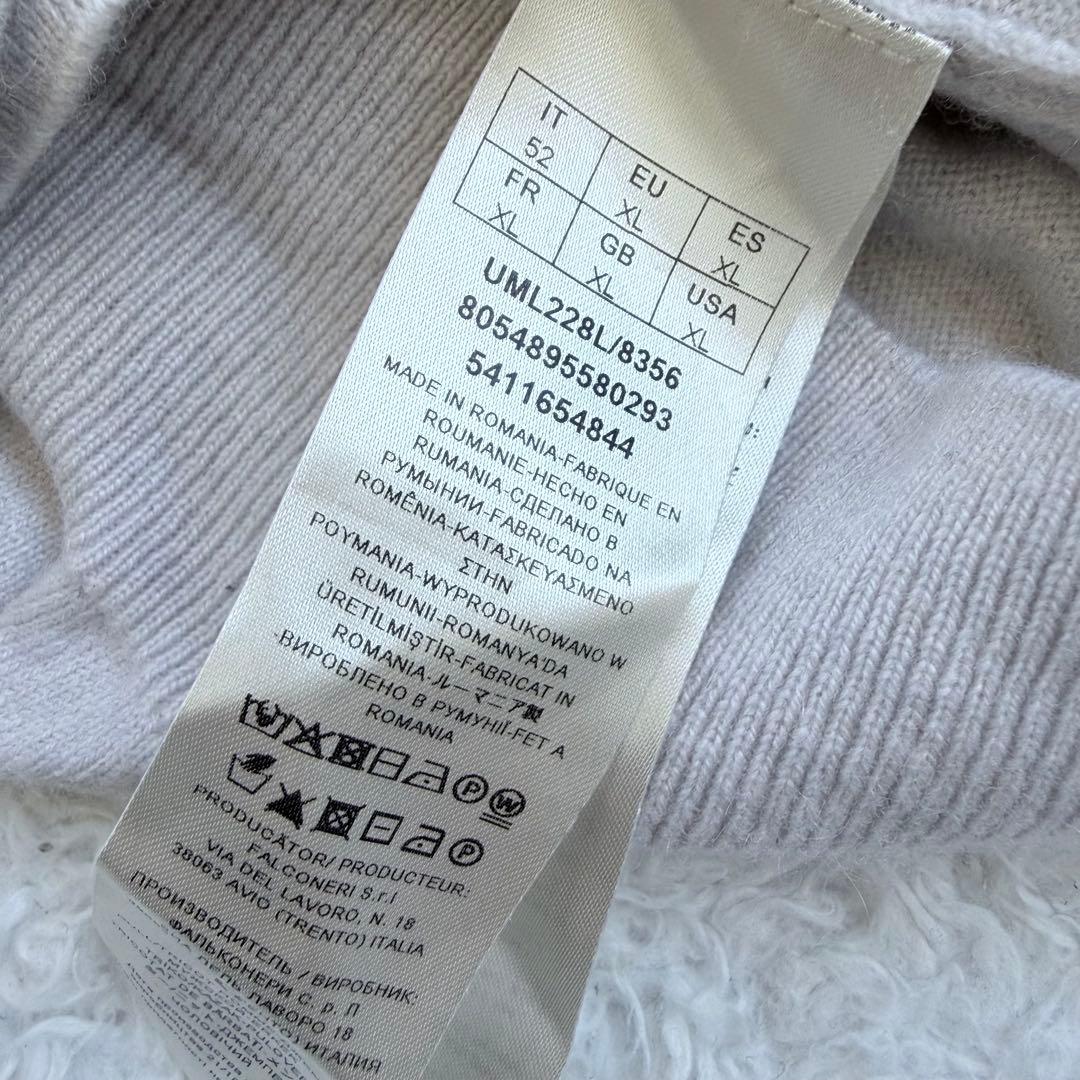 FALCONERI カシミヤ セーター XL ライトグレー オフホワイト