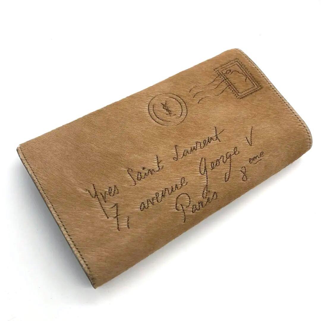 超希少·極美品✨イヴサンローラン リヴゴーシュ ハラコ　クラッチバッグ