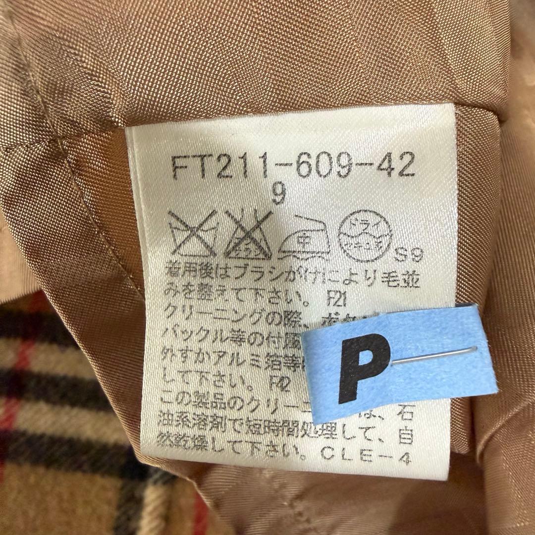 バーバリーロンドン ノバチェック ダブルフェイス ウール カシミヤ コート M