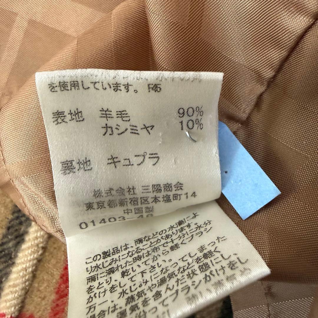 バーバリーロンドン ノバチェック ダブルフェイス ウール カシミヤ コート M