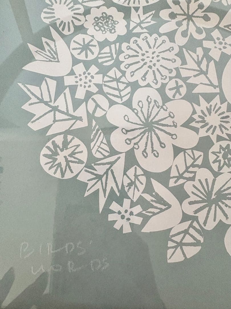 バーズワーズ birds'words シルクスクリーン 廃盤 額付 ポスター