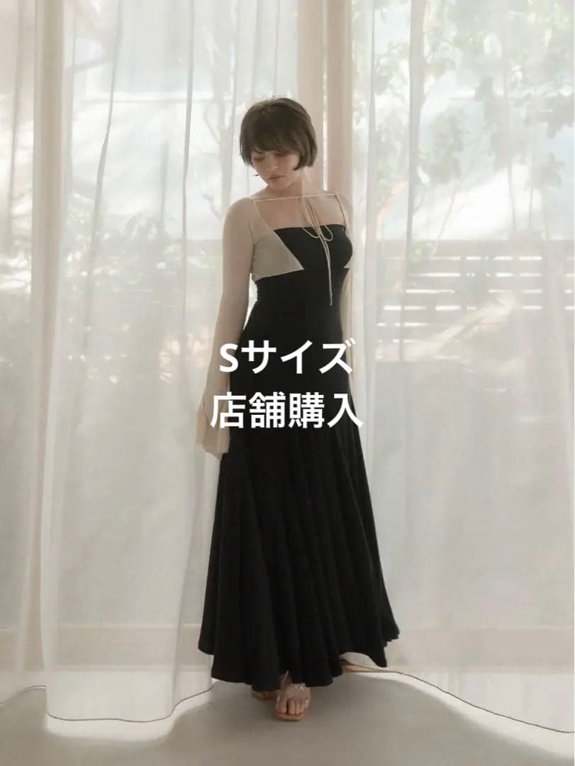 ワンピース andmary Sara silky dress black S