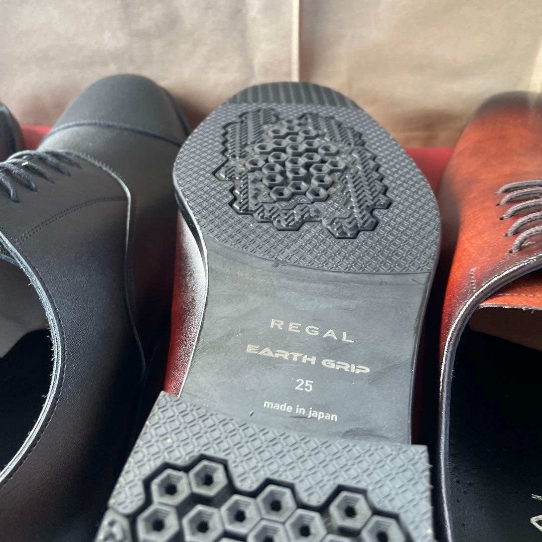 リーガル　01HLブラック　24GLブラウン 25CM 2足セット