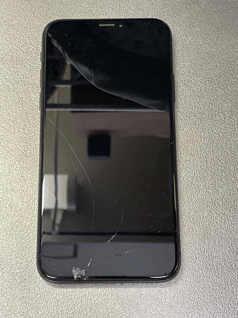iPhone X256GB画面割れ背面割れバッテリー最大容量72% SIMフリー