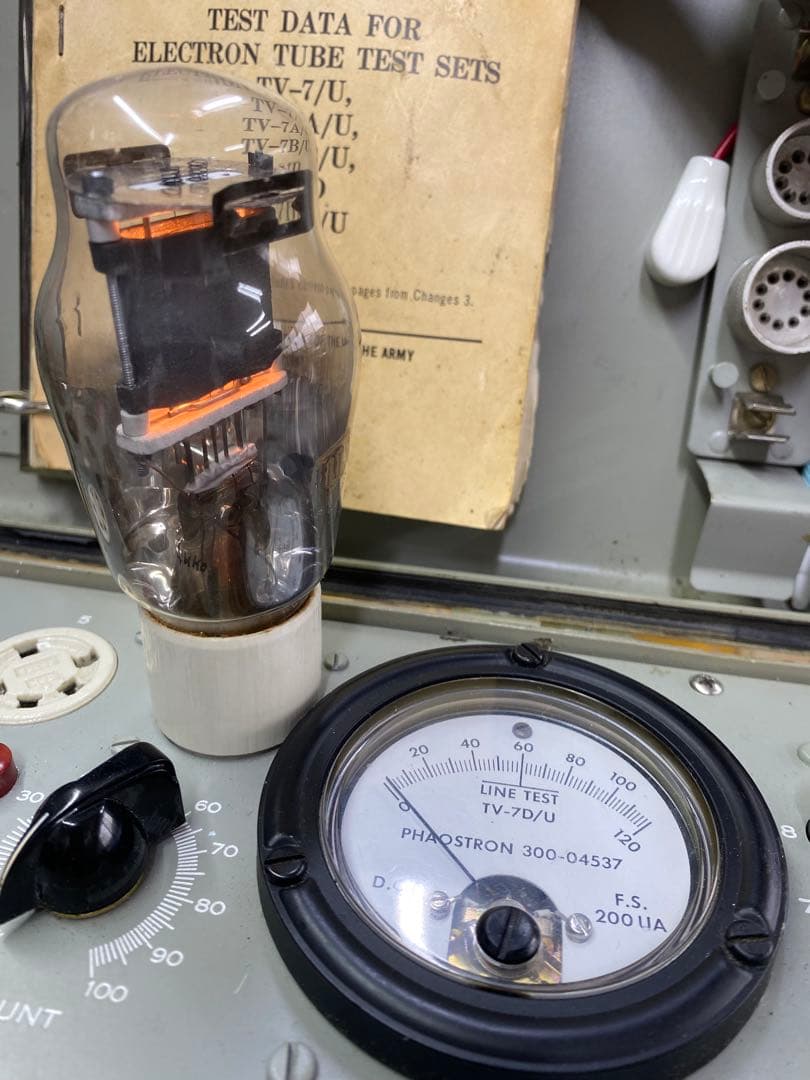 真空管　MAZDA 3T20 ペア　VT-62 801A 試験機測定済