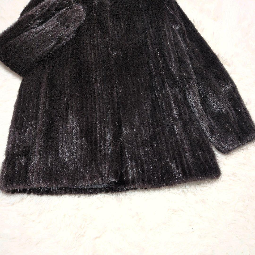 【極美品】ミンク　バルーン袖　ブラック　ファー　コート