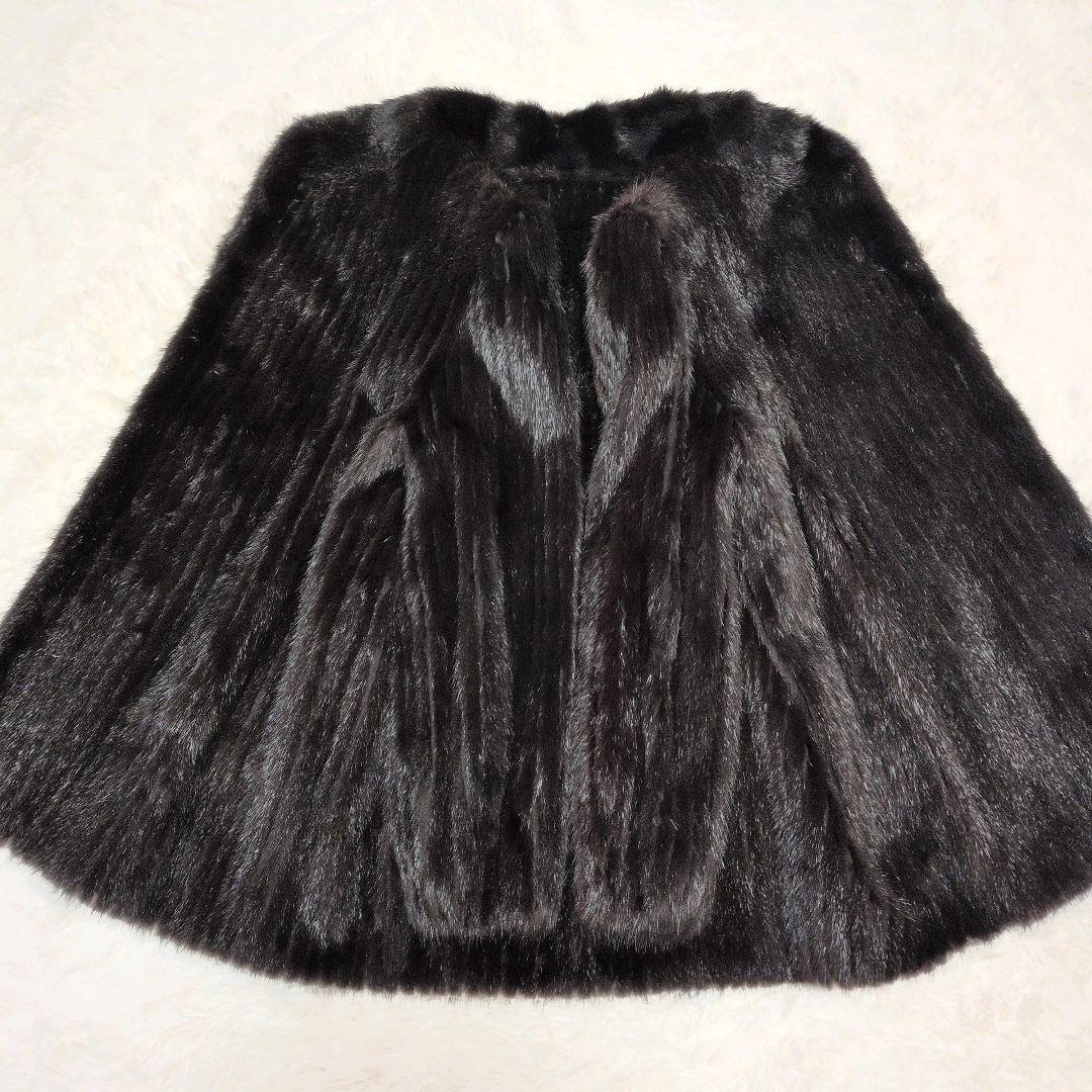 【極美品】ミンク　バルーン袖　ブラック　ファー　コート