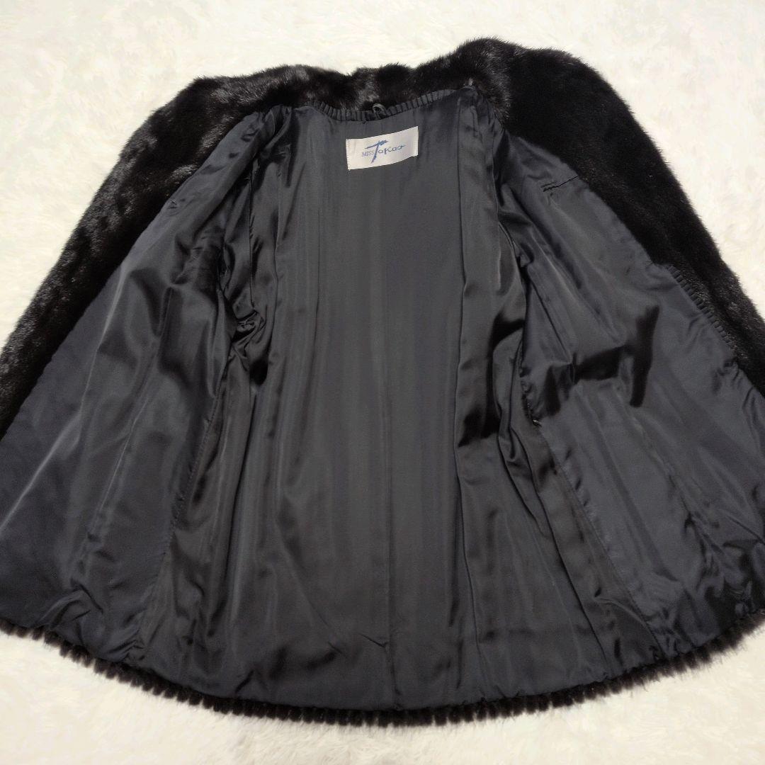 【極美品】ミンク　バルーン袖　ブラック　ファー　コート