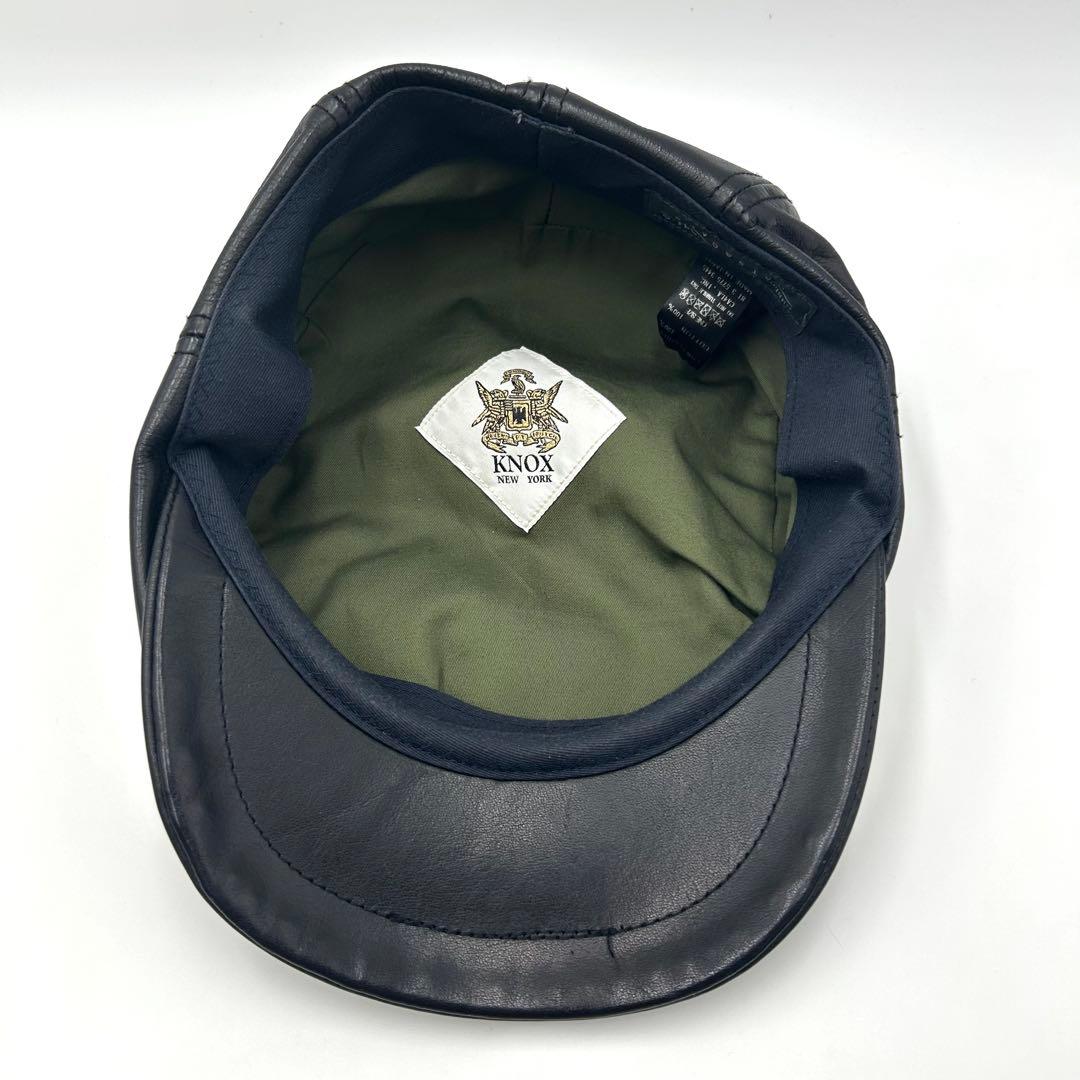 ★激レア★【新品同様】KNOX CA4LA キャスケット レザーハンチング帽