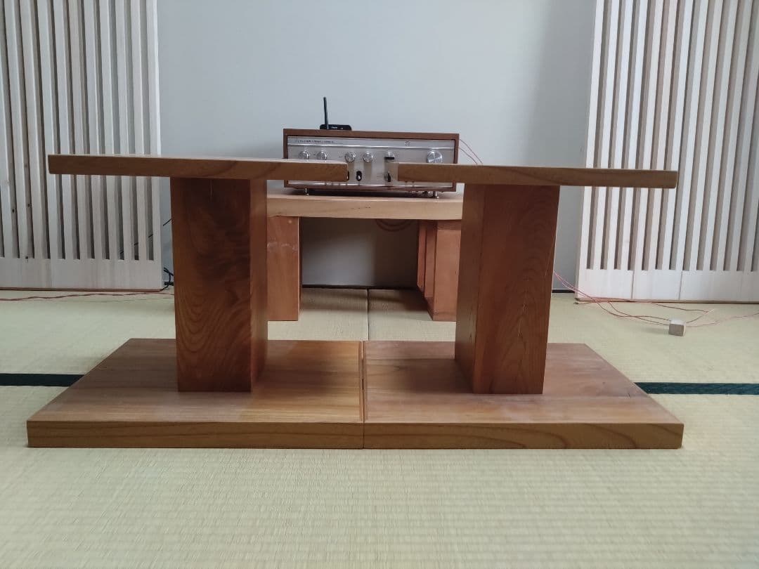 ケヤキスピーカースタンド