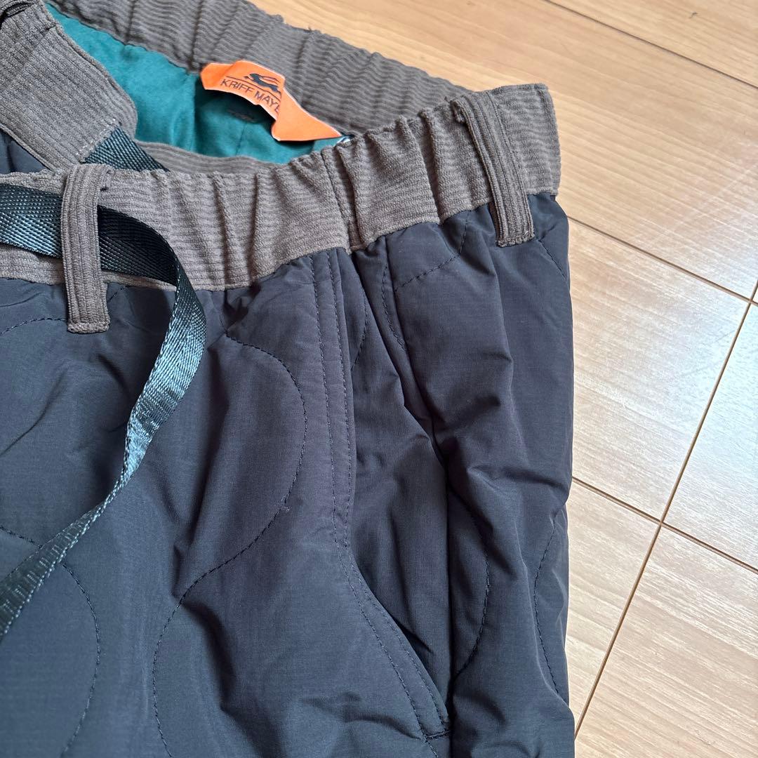 クリフメイヤー中綿キルトクライミングパンツ（ブラック）メンズL（レディースXL）