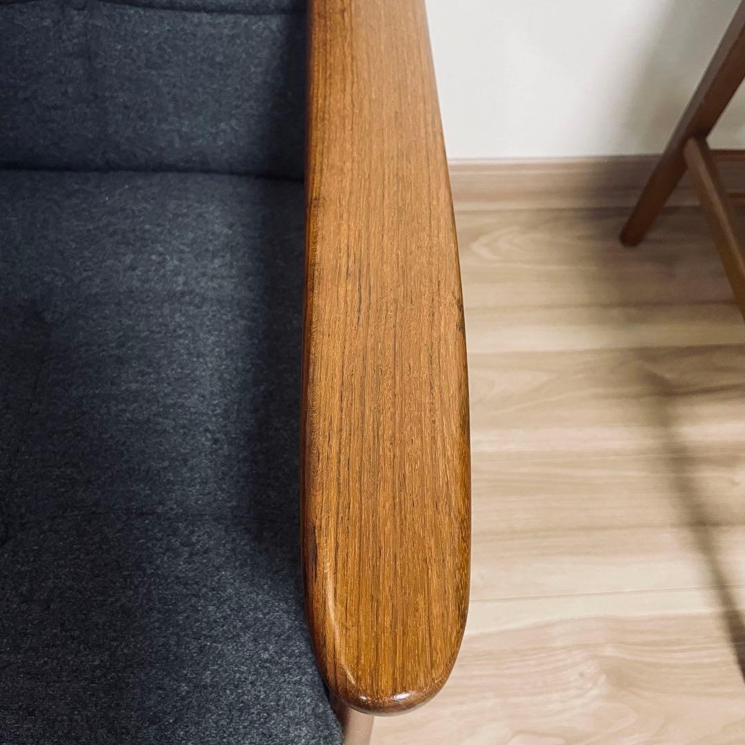 カリモク60 Kチェア　1シーター　チャコールグレー