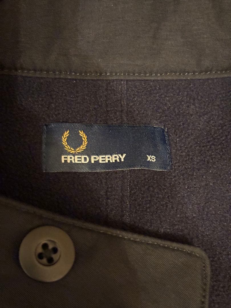 FRED PERRY フード付きモッズコート XS ダークグレー