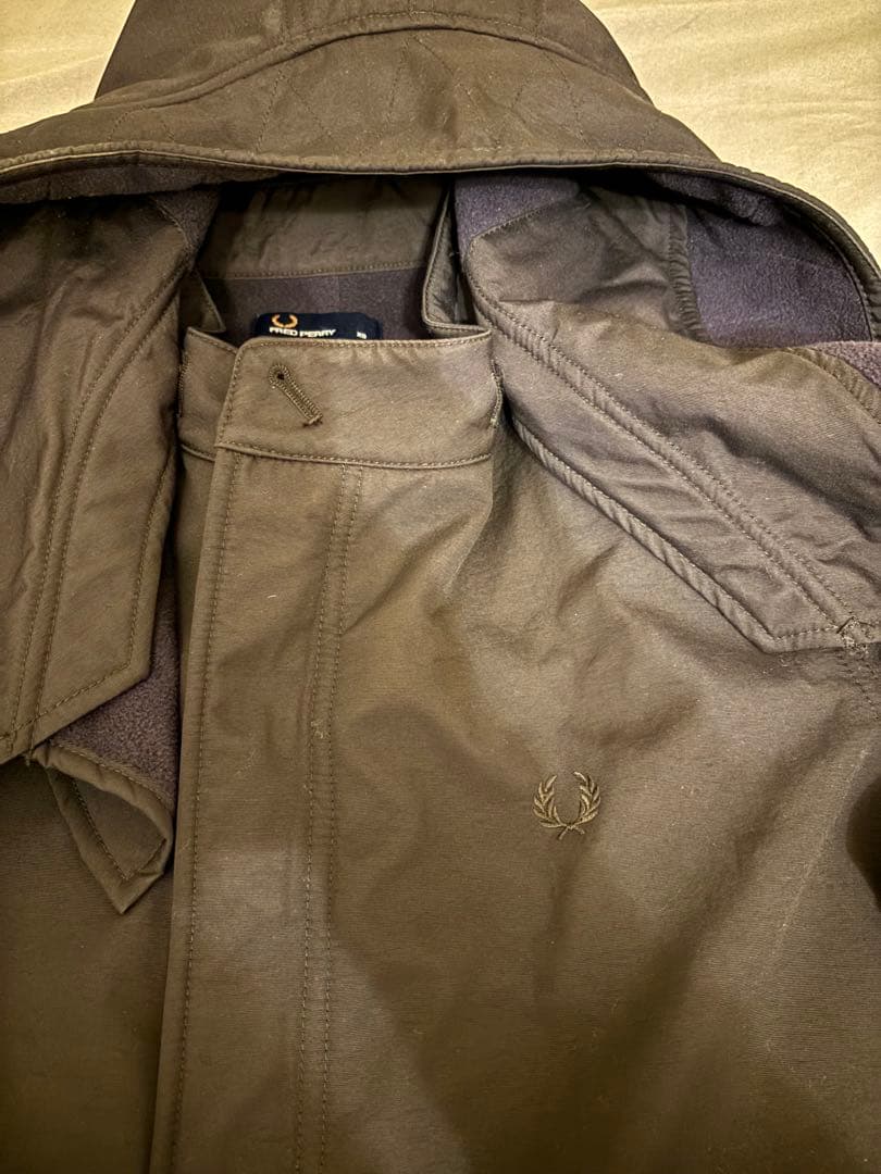FRED PERRY フード付きモッズコート XS ダークグレー