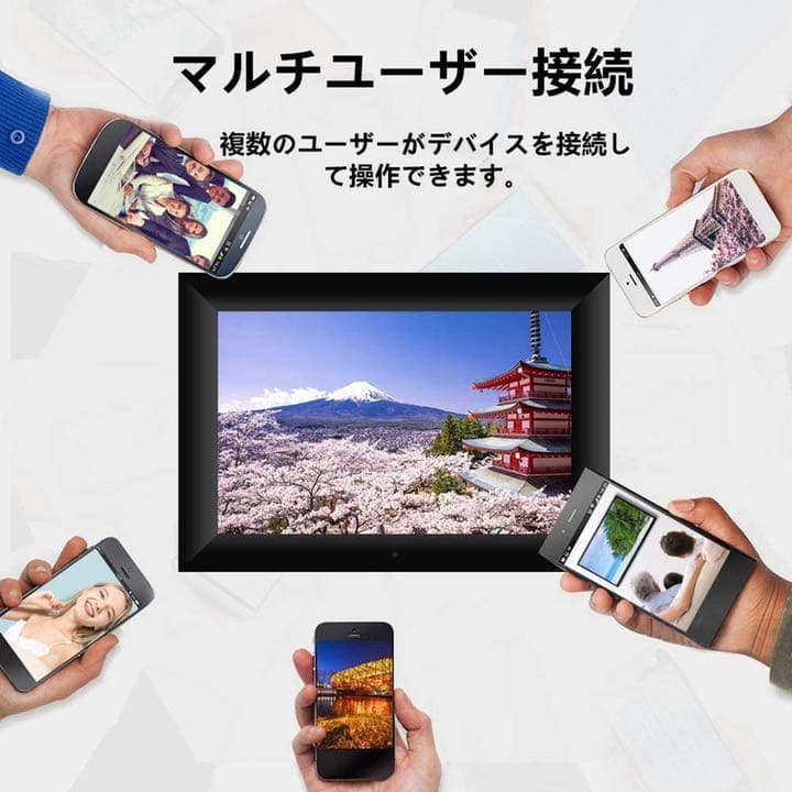 SCISHION ブラック　WiFi デジタルフォトフレーム　1280*800