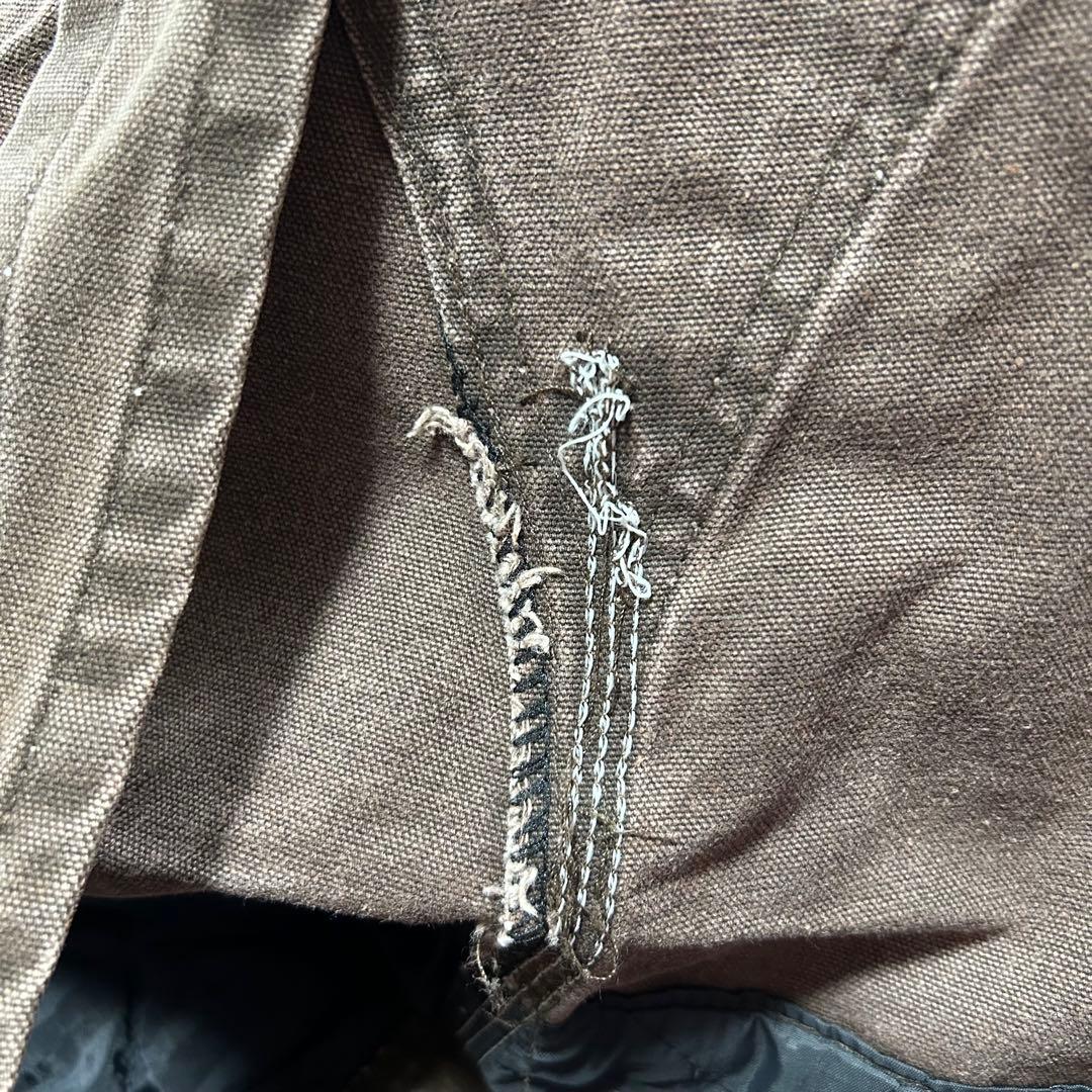 カーハートオーバーオールダブルニーダック地ペインターパンツw50革ロゴ極太古着