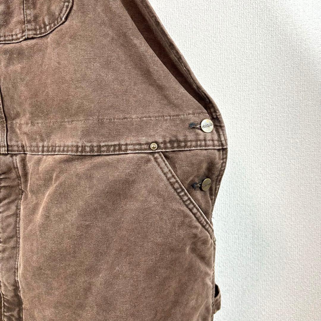 カーハートオーバーオールダブルニーダック地ペインターパンツw50革ロゴ極太古着