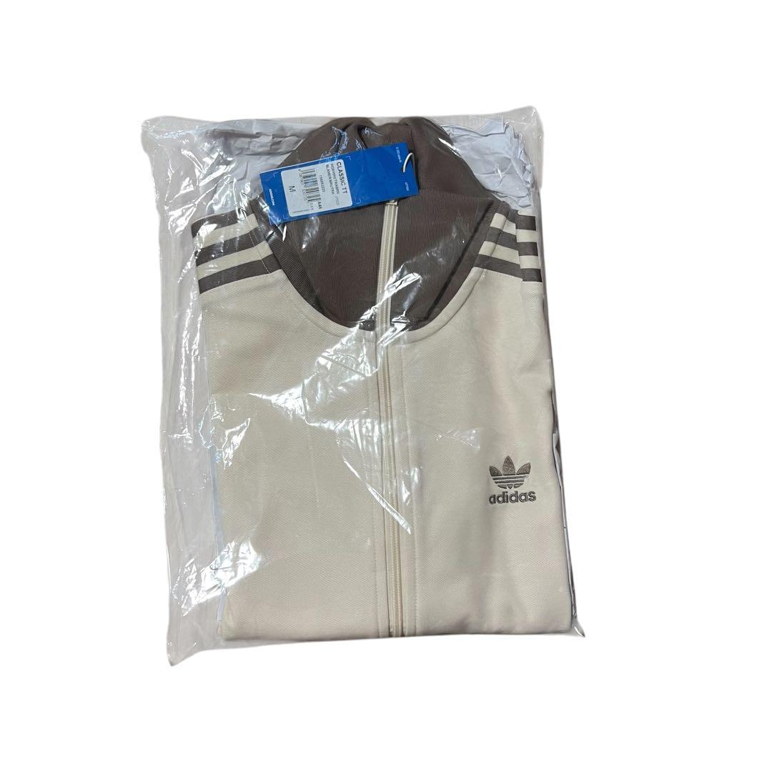 adidas アディダス 刺繍 トラックジャケット ジャージ ブラウンベージュ3