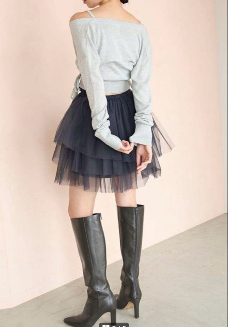 SNIDEL 【Chacott】チュールチュチュ　スカート　グレー