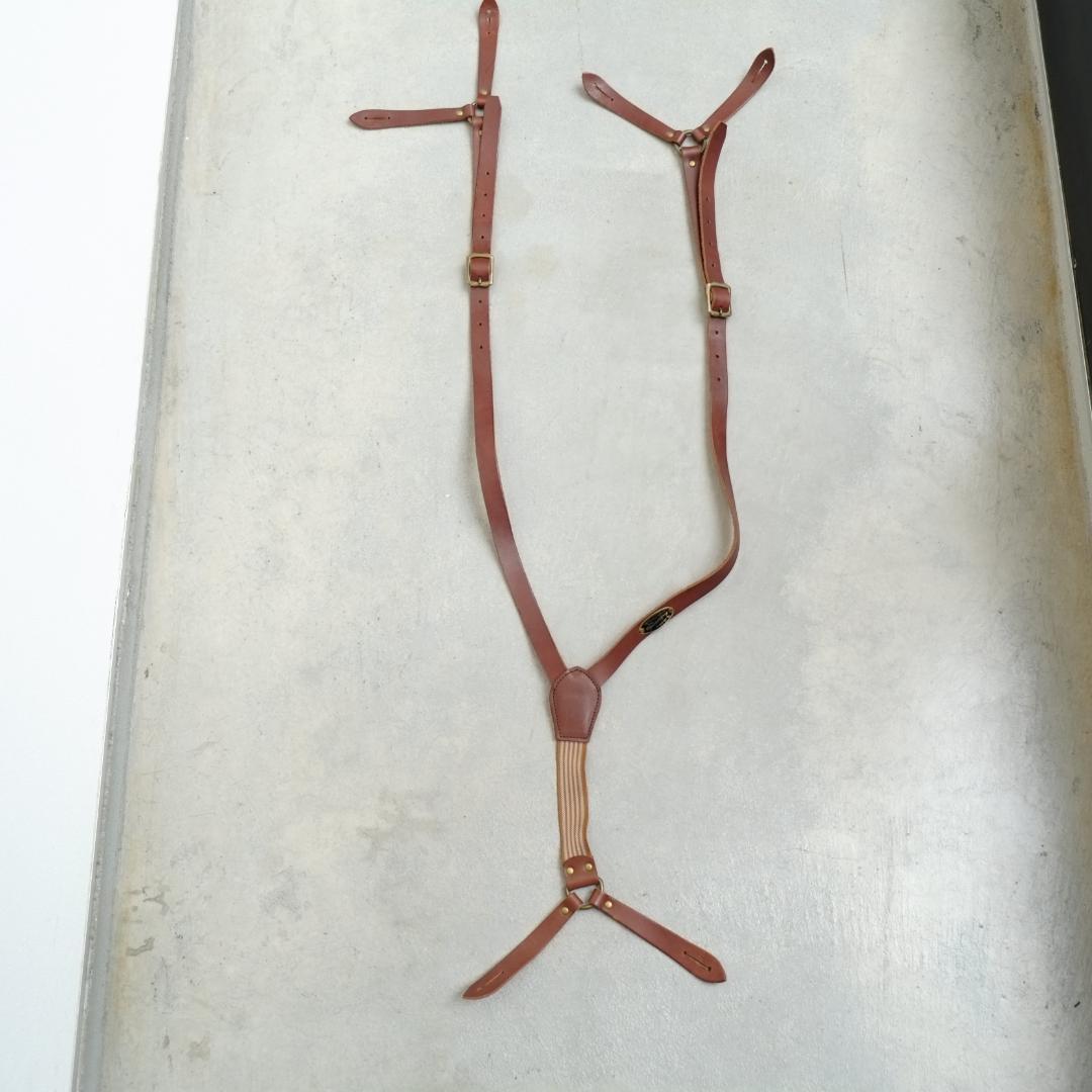 THE SUPERIOR LABOR 本革 サスペンダー ヌメ革 岡山メイド