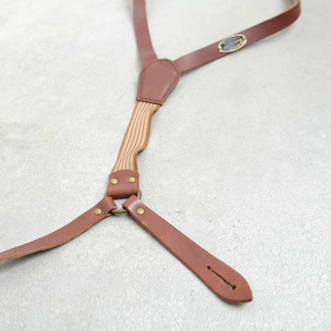THE SUPERIOR LABOR 本革 サスペンダー ヌメ革 岡山メイド