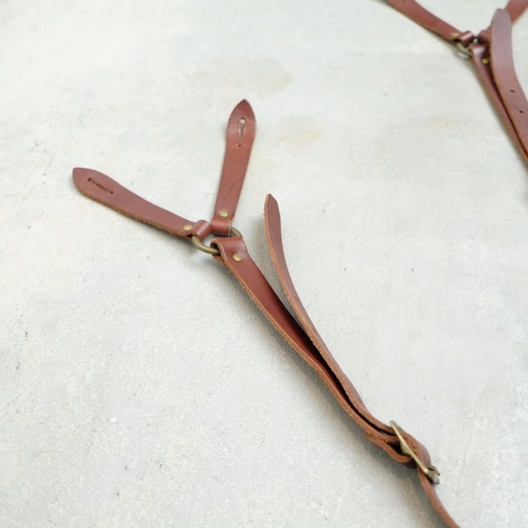 THE SUPERIOR LABOR 本革 サスペンダー ヌメ革 岡山メイド