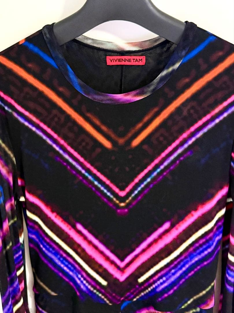 VIVIENNE TAM ヴィヴィアンタム パワーネット フレアワンピース