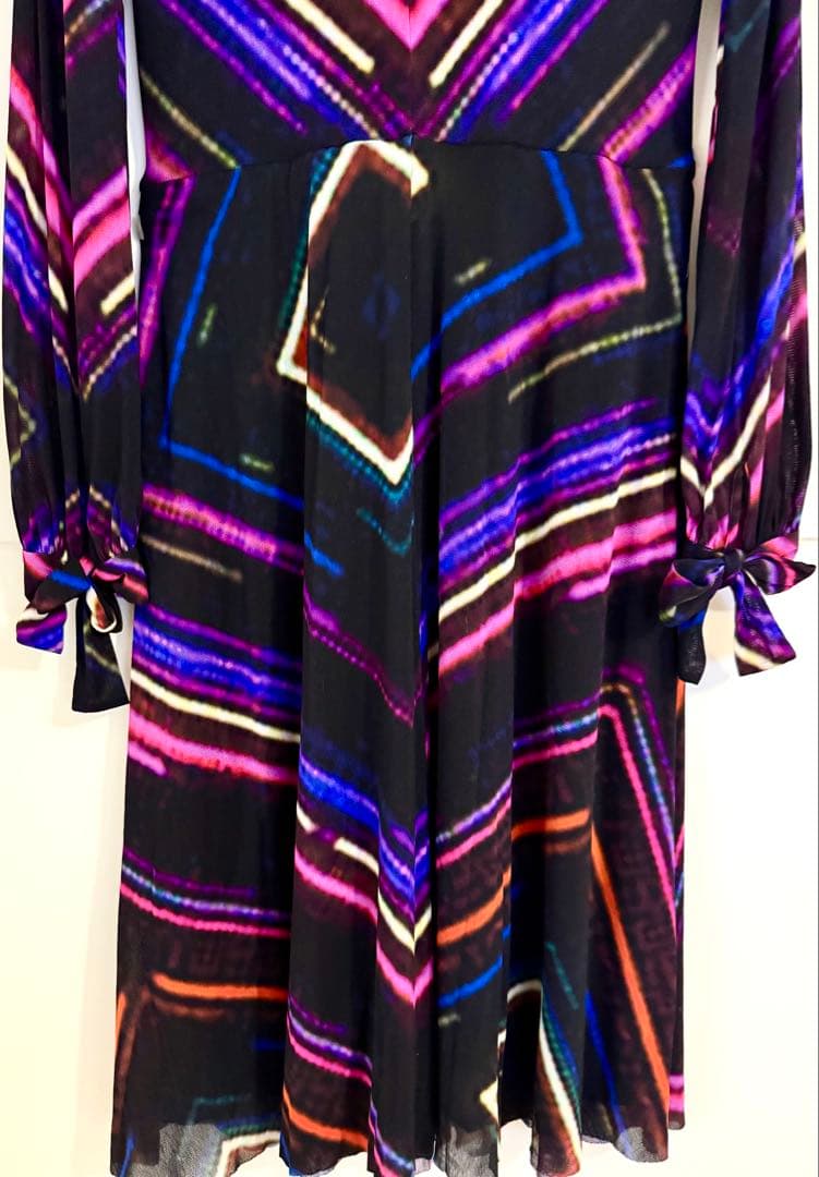 VIVIENNE TAM ヴィヴィアンタム パワーネット フレアワンピース