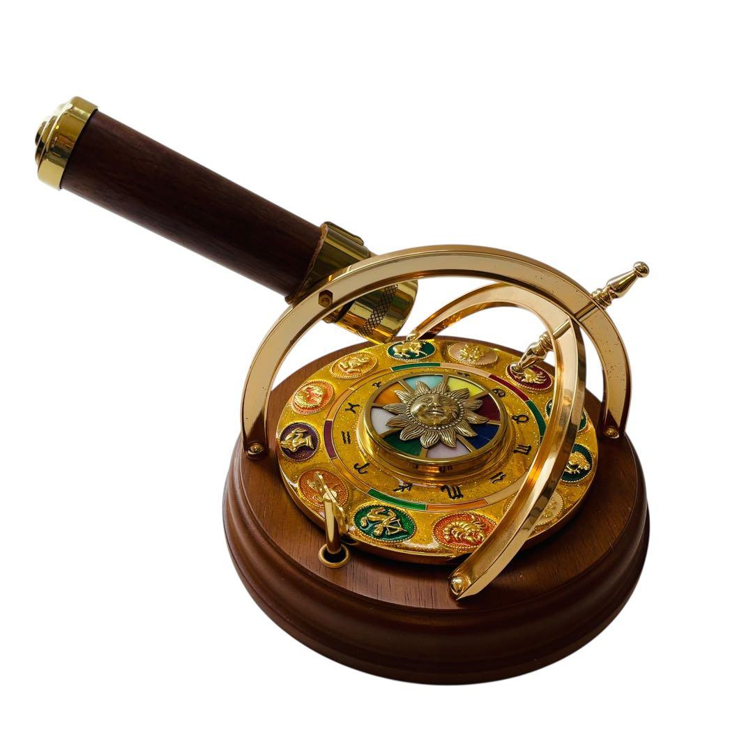 万華鏡 オルゴール 天球儀モチーフ 12星座 アンティーク風 インテリア