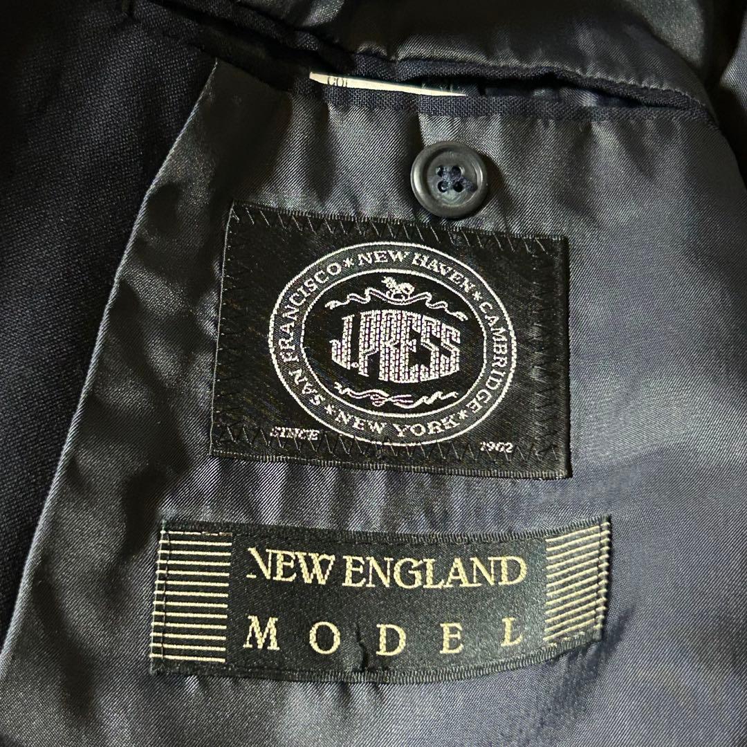 ジェイプレス 紺ブレ ダブルジャケット 金ボタン L相当 ウール100%日本製