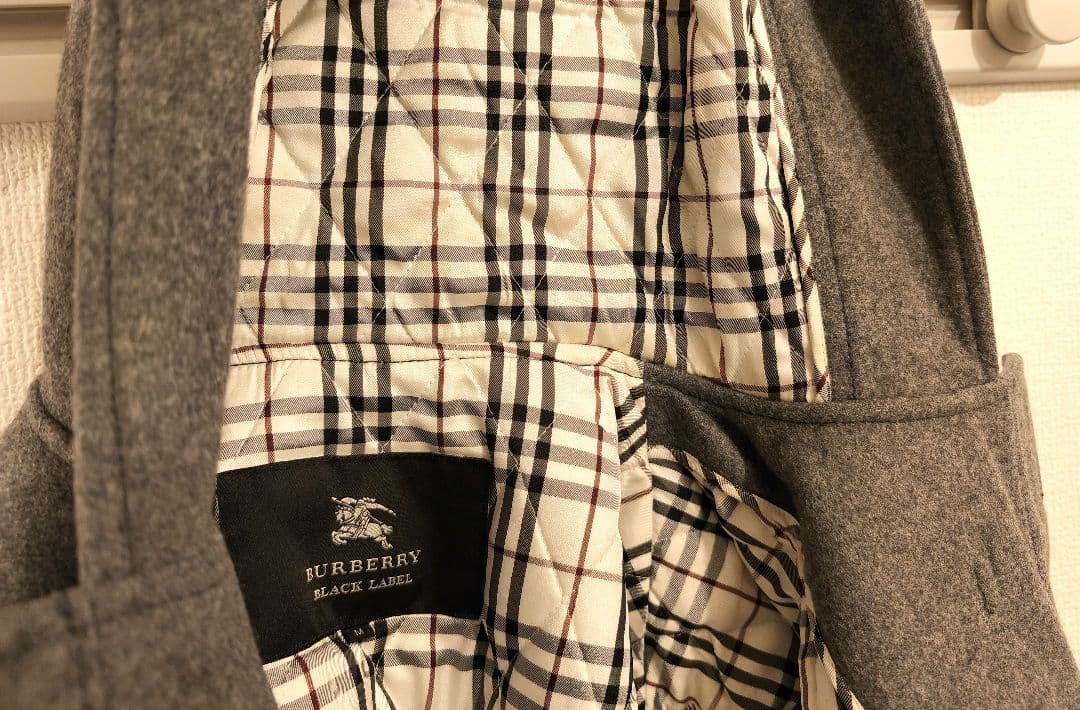 【BURBERRY BLACK LABEL】カシミア混　中綿ダッフルコート