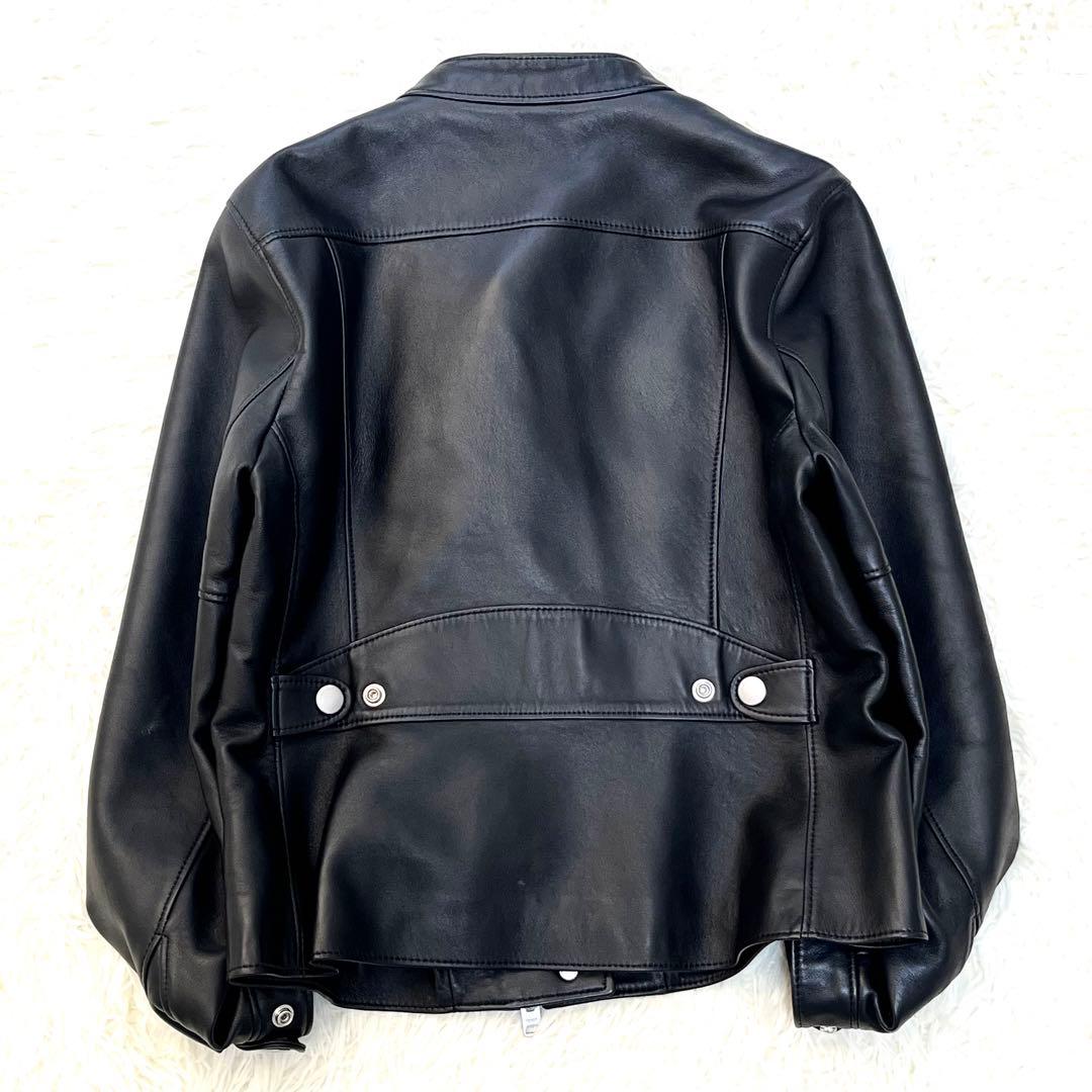 【極美品】コーチ レザージャケット アップタウンレーサー ラムレザー 黒
